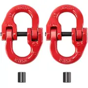 QWORK G80 Alloy Steel Hammerlock Coupling Link Connecting Link, 1/2", Red Pai...
