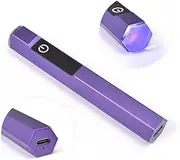 Rolabling LCD UV Light for Gel Nail Two Color Option Handheld UV Light for Gel Nails Mini UV Light Portable Nail Lamp Cordless USB Chargeable Nail Dry Tool (Purple)