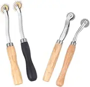 CORHAD 4pcs Leather Scribing Wheels Durable Cloth Spacing Wheel Stitch Marker Tool for Precise Sewing for DIY Crafting Leatherwork