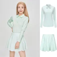 在飛比找蝦皮購物優惠-Baju Polo 衫裙女裙高爾夫女士套裝長袖綠色 NET-