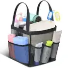 Mesh Shower Caddy Tote, Large Shower Caddy Basket Portable, Quick Dry Black