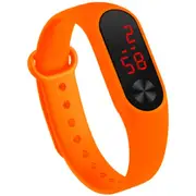 5 Pcs Led Simple Watch Hand Ring Watch Led Sports Fashion Electronic Orange