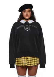 [Dolls Kill x Clueless] Plus I'll Call You Rhinestone Sweatshirt