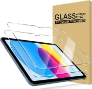 (2 Pack) Apple iPad 10th Gen 2022 10.9 INCH HD Premium Tempered Screen Protector