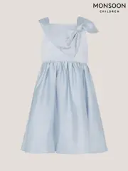 Monsoon Blue Freya Bow Strap Satin Party Dress (W27284) | $52 - $58