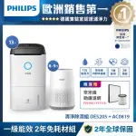 【PHILIPS飛利浦】奈米級空氣清淨機★適用9坪(AC0819)+13公升一級能效清淨除濕機(DE5205/81)