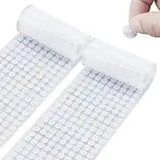 UNICRAFTALE About 1000 Pairs Strong Self Adhesive Dots 10mm Waterproof Sticky Back Nylon Dots White Hook Dot Nylon Sticky Back Specie Hook Loop Strips Loop Dot for Sewing Crafts Classroom Office Home