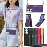 For Samsung S25 S24 S23 S22 S21+ Ultra S20 S10 S9 Note Crossbody Card Case Cover
