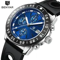 在飛比找蝦皮購物優惠-Benyar 男士手錶計時碼表日期防水運動橡膠男手錶頂級品牌