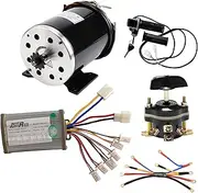 YC Yier Electric Brushed DC Motor Kit, 36V 800W High Speed Motor, with Controller & LCD Twist Throttle & Reverse Switch for ATV Scooter Motorcycle Motor E Bike Tricycle