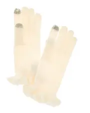 Phenix Ruffle Cuff Knit Touch Tech Cashmere Gloves