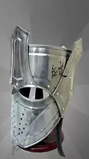NEW Crusader's / Templar's Knight King Helmet ( LARP / SCA / Medieval & Gothic )