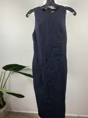 diane von furstenberg Sleeveless Tailored Seersucker Dress, Size XS