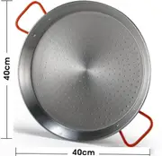 Paella Pan, Polished Carbon Steel, Large, 40cm