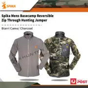 Spika Mens Biarri Camo Charcoal Basecamp Reversible Zip Through Hunting Jumper