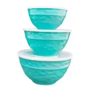 Mixing Bowl Set with Lids, 6-Piece Melamine Nesting Bowls Set for Pasta