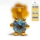 3.0mm Natural Blue Topaz Nose Lip Labret Tragus Earring Stud Piercing Screw
