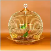 Birdcage Round Metal Bird Cage Wall-Mounted Bird Cage Fashion Bird Cage Frame Suitable for Parakeets, Canaries, Fins, Parrots Parrot Bird Cage