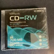 WHSmith CD-RW Compact 10 Disc Set NEW