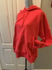 Champion Reverse Weave Hoodie Red Scarlet Pull Over Sz M
