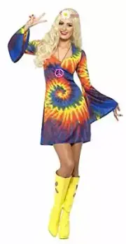 Smiffys Womenss 1960s Tie Dye Costume, Medium