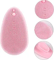 WOFASHPURET 2pcs Silicone Face Scrubber Brush for Deep Cleansing and Relaxation Ergonomic Design Facial Massager Comfortable Pink Cleansing Tool for Oily Skin and Blackhead Removal