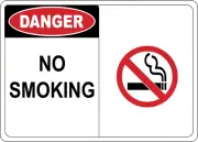 OSHA DANGER: NO SMOKING 1| Laminated Vinyl Decal Sticker Label