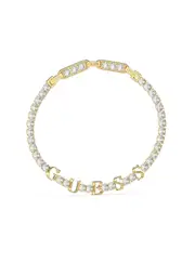 GUESS Gold Arm Party Logo Tennis Bracelet
