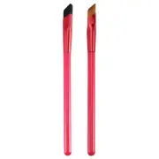 2pcs Eyebrow Brush Set Concealer Contour Multifunction Brush Coffee Black