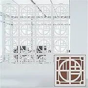 Hanging Room Divider, DIY Waterproof Wood Plastic Living Room Screen Divider Panel,Square Entrance Hall Bedroom Panels Decorative Screen