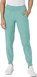 [Wink] Women's Comfort Waist Cargo Jogger Scrub Pant, Turquoise, Large