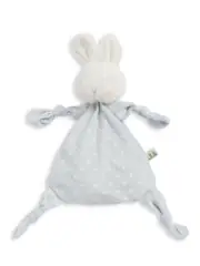 Bunnies by the Bay Knotty Friend Bloom Light Grey/Blue Bunny Lovey Baby Teether