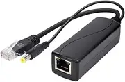Aswalling 100M PoE Splitter 12V 1A IEEE 802.3Af 1.5KV Isolation Protection for Home Network Office Network