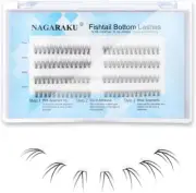 NAGARAKU Bottom Lash Clusters, J Curl Wispy Natural Lower Lash False Eyelashe...