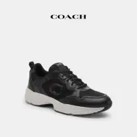 在飛比找momo購物網優惠-【COACH官方直營】STRIDER運動鞋-黑色(CT719