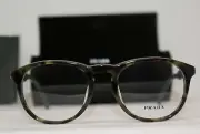 Brand New Authentic Prada 19S-F 50-20-140 Green Havana LAB-1O1 W Original Case