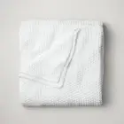 Casaluna Chunky Knit Throw Bed Blanket Oversized 92x90 Knit, White, Full/Queen