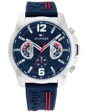 [Tommy Hilfiger] Tucker Navy Silicone Dial Watch in Navy