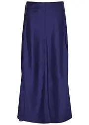 Vince Panelled Satin Midi Skirt - Dark Blue - 12 (UK16 / XL) 12 (UK16 / XL)