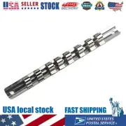 Socket Rack Holder 1/4 3/8 1/2inch with 8 Clips On Rail Tool Organizer Storage