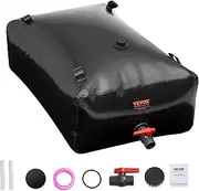 VEVOR 330L/87.17 Gallon Water Storage Bladder, RV Water Tank, 1000D PVC Collapsible Water Storage Containers, Large Capacity Soft Water Bag, Portable Water Bladder, Fire Prevention, Camping, Emergency