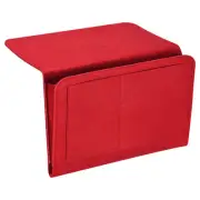13" Felt Bedside Organizer Bed Hanging Caddy 5 Pockets Hanging Bag, Red