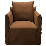 [Sleeping Giant] Como Linen Occasional Chair Cocoa - 1 Seater