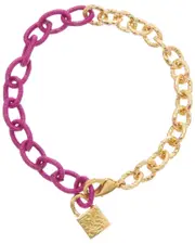 Juvell 18K Plated Silk Link Bracelet