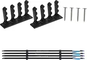 Wzenclave 2pcs Arrow Wall Hanging Bracket, Wall Mounted Arrow Rack, Arrow Support Collection Display Rack, Bow Arrow Hanger, Can Store 12 Arrows, with Built-in Adhesive Arrow Support Storage Rack