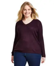 Tommy Hilfiger Women's Plus Size Metallic-Threaded Sweater