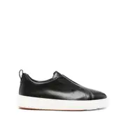[Santoni] Santoni Slip-on Leather Sneakers 12 US BLACK