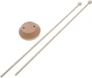 ZUNOXAZ Office Flagpole Holder Base Sturdy Wooden Table Flag Stand for Meeting Rooms Home Dual Flag Display for Enhanced Office Culture Easy Installation Stable Design