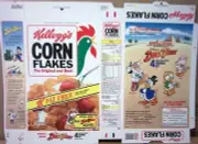 1991 Duck Tales Kellogg's Corn Flakes Cereal Box unused factory Flat oc113