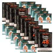 10X Alcotec 48 Hour Turbo Carbon Yeast w/ Klar Clear Alcohol Making Home Brew